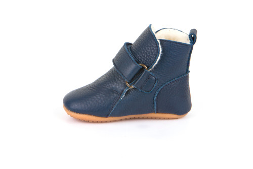 FRODDO – Prewalkers – Birkaszőr béléses, tépőzáras téli, bőr gyerek bokacsizma - sötétkék