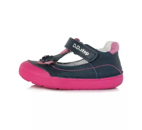 D.D.Step - Nyitott gyerekcipő - zárt szandál - bőr - királykék, pink