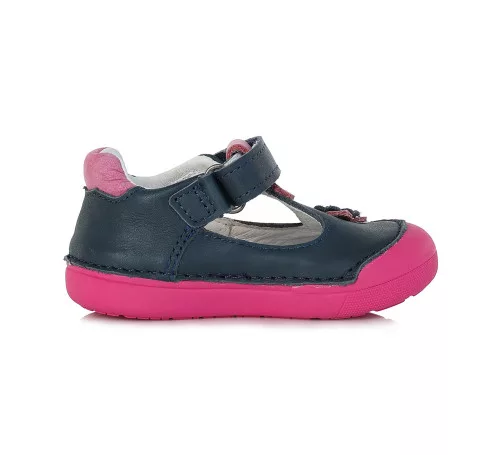 D.D.Step - Nyitott gyerekcipő - zárt szandál - bőr - királykék, pink