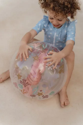 Little Dutch - Felfújható 3D strandlabda - Ocean Dreams - pink
