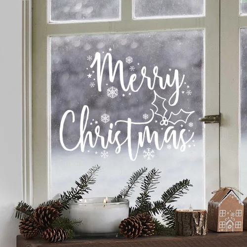 Karácsonyi ablakmatrica - "Merry Christmas"