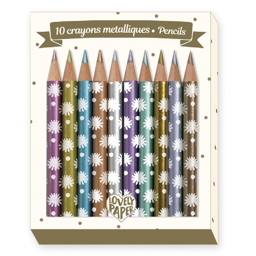 Mini metálszínű ceruza, 10 szín