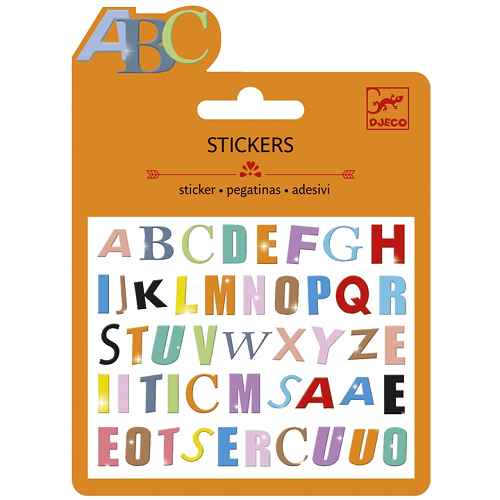 Mini matrica- Színes betűk (Djeco, 9774)