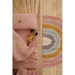 Little Dutch – Pink szivárványos gyerekszőnyeg – 130 x 80 cm