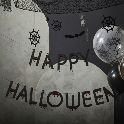 Halloween dekoráció - "Happy Halloween" felirat