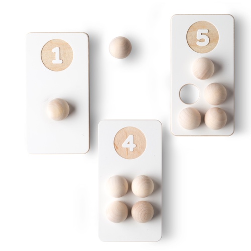 Montessori számoló tábla - Fa golyók