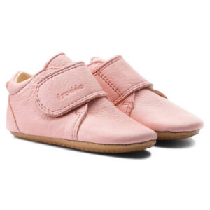 FRODDO - Puhatalpú bőr gyerekcipő az első lépésekhez - rózsaszín bokacipő
