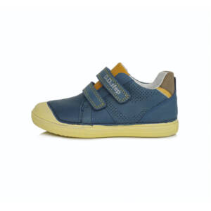 D.D.Step – Átmeneti gyerekcipő – bőr félcipő - kék, sárga talppal