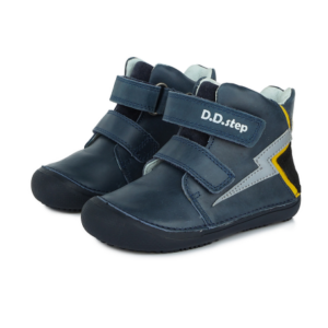 D.D.Step – Gyerekcipő – Átmeneti bőrcipő – kék, villámos