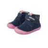 D.D.Step - Gyerekcipő - Átmeneti barefoot bőrcipő - sötétkék, rózsaszín