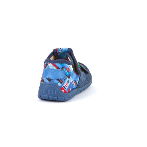 FRODDO - nyitott gyerekcipő - zárt szandál - kék mintás