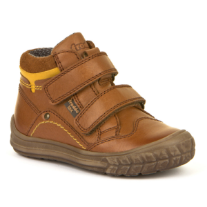 FRODDO - Vízálló, bélelt gyerek cipő extra orrvédelemmel - barna, sárga