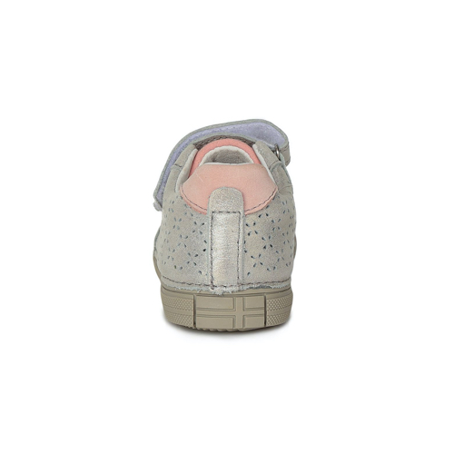 D.D Step - Átmeneti zárt gyerekcipő - bőr - ezüst rózsaszín
