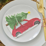 Karácsonyi szalvéta – autós