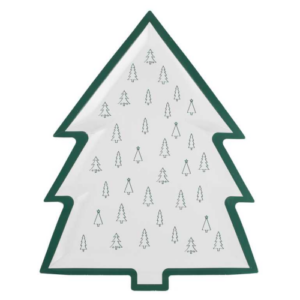 Karácsonyi papírtányér (8 db) - Fenyőfa