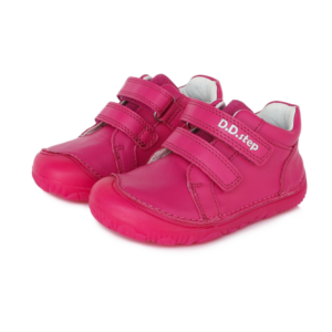 D.D.Step - Átmeneti zárt gyerekcipő - bőr, barefoot - pink